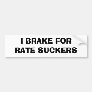 Ik rem voor snelzuigers bumpersticker