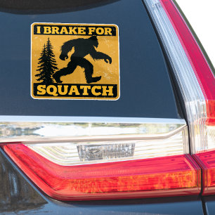 Ik Rem Voor Squatch Retro Bigfoot Grappig Geel Sticker