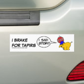 IK REM VOOR TAPIRS... BUMPERSTICKER (Op auto)