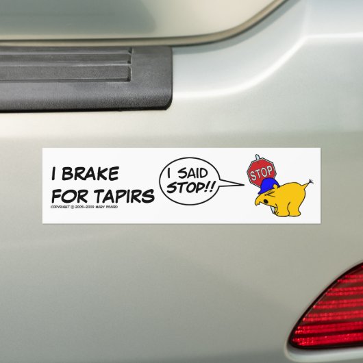IK REM VOOR TAPIRS... BUMPERSTICKER (Op auto)