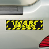 Ik rem voor technici geel waarschuwing sticker (Op auto)