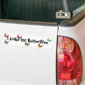 Ik rem voor Vlinders Bumpersticker (Op Truck)