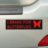 IK REM VOOR VLINDERS BUMPERSTICKER (Op auto)