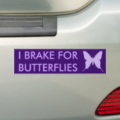 IK REM VOOR VLINDERS BUMPERSTICKER (Op auto)