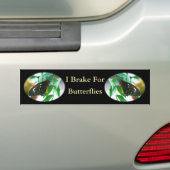 Ik rem voor vlinders Natuur Bumpersticker (Op auto)