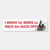 Ik rem voor vogels zo achterin de eend uit bumpersticker (Voorkant)