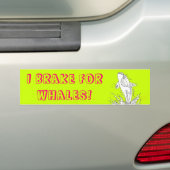 Ik rem voor walvissen bumpersticker (Op auto)