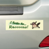 Ik rem voor wasberen bumpersticker (Op auto)