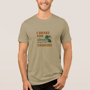 Ik rem voor wolken in de vorm van draken Tri-Blend shirt