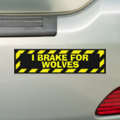Ik rem voor wolven geel waarschuwing sticker (Op auto)