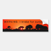 Ik rem voor zonsondergang bumpersticker (Voorkant)