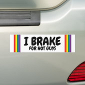 Ik remt de regenboogpride Gay die ik dacht te hebb Bumpersticker (Op auto)