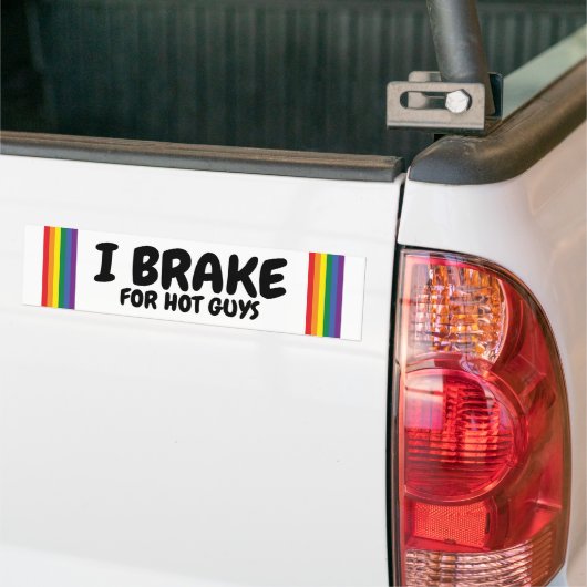 Ik remt de regenboogpride Gay die ik dacht te hebb Bumpersticker (Op Truck)