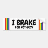 Ik remt de regenboogpride Gay die ik dacht te hebb Bumpersticker (Voorkant)