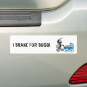 Ik remt voor bugs! Bumpersticker (Op auto)