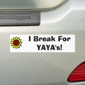 Ik remt voor YaYa's! Bumpersticker (Op auto)