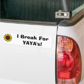 Ik remt voor YaYa's! Bumpersticker (Op Truck)