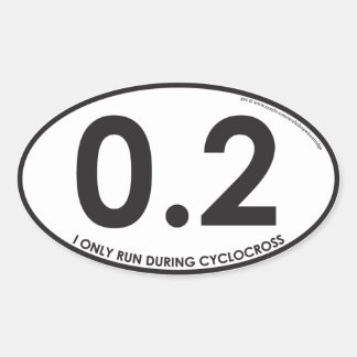 Ik ren alleen tijdens Cyclocross - $ 6 voor 4 Stic Ovale Sticker