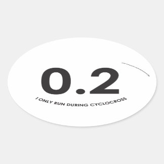 Ik ren alleen tijdens Cyclocross - ovale sticker