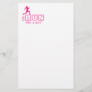 Ik ren als een meisje. briefpapier