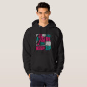 Ik ren als een meisje, probeer het goed te houden  hoodie (Voorkant volledig)
