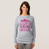 Ik ren als een meisje t-shirt (Voorkant volledig)