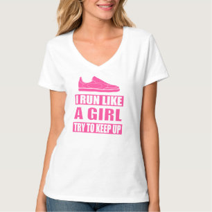 Ik ren als een meisje t-shirt