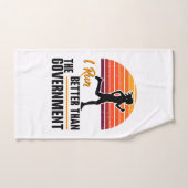 Ik ren beter dan de regering Grappige hardloper Handdoek (Handdoek)