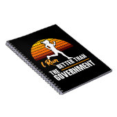 Ik ren beter dan de regering Grappige hardloper Notitieboek (Rechterzijde)
