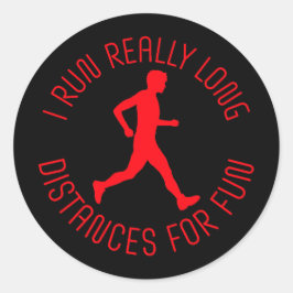 Ik ren echt lange afstanden voor de lol Marathon S Ronde Sticker