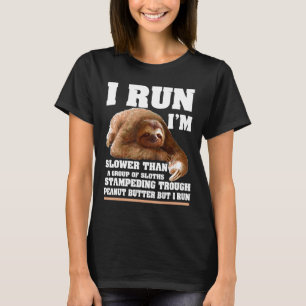 Ik ren in langzamer luiaard liefhebber Schattige c T-shirt