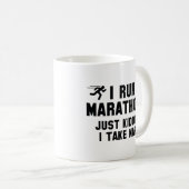 Ik ren Marathons Koffiemok (Voorkant rechts)