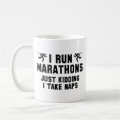 Ik ren Marathons Koffiemok (Links)