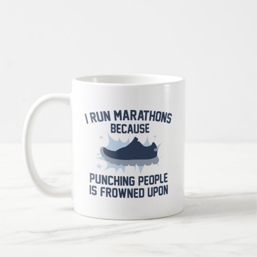 Ik ren Marathons Koffiemok (Links)