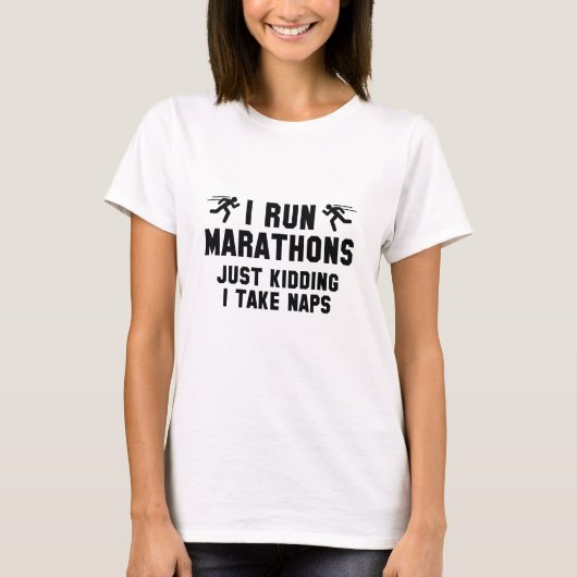 Ik ren Marathons T-shirt (Voorkant)