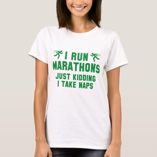 Ik ren Marathons T-shirt (Voorkant)