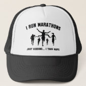 Ik ren Marathons Trucker Pet (Voorkant)