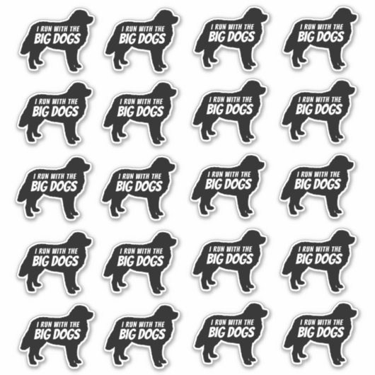 Ik ren met de Big Dogs Stickers (Voorkant)