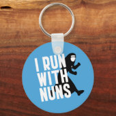 Ik ren met Nuns Sleutelhanger (Voorkant)