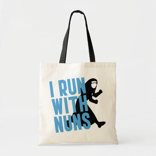 Ik ren met Nuns Tote Bag (Voorkant)