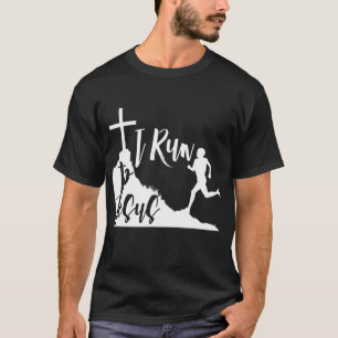 Ik ren naar Jesus Running Jogging Religious Christ T-shirt
