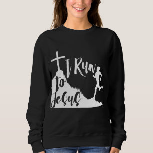 Ik ren naar Jesus Running Jogging Religious Christ Trui