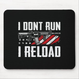Ik Ren Niet Ik Herlaad Usa Vlag Pro Geweren Grappi Muismat