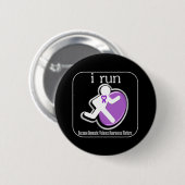 Ik ren omdat huiselijk geweld van belang is ronde button 5,7 cm (Voorkant /achterkant)