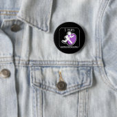 Ik ren omdat huiselijk geweld van belang is ronde button 5,7 cm (In situ)