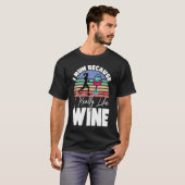Ik ren omdat ik echt graag Drink Wine Runner vind T-shirt (Voorkant volledig)