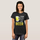 Ik ren omdat ik echt van Beer hou T-shirt (Voorkant volledig)