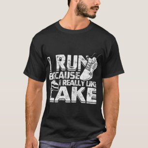 Ik ren omdat ik echt van cake Jogging hou T-shirt