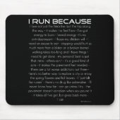 Ik ren omdat muismat (Voorkant)