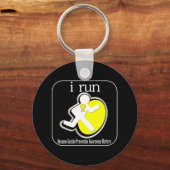 Ik ren omdat zelfmoord preventie belangrijk is sleutelhanger (Voorkant)